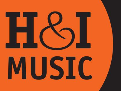 H&I Music logo & Business Card business card logo music music management record label