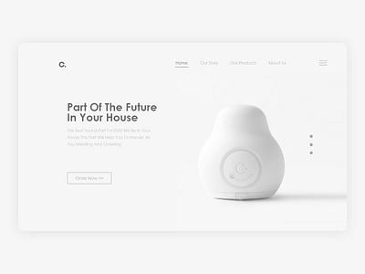 White Product Landing Page