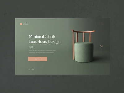 Minimal chair landing page