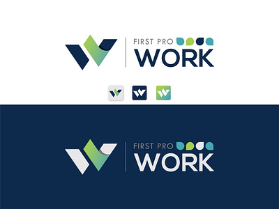 'First Pro Work' logo art brand branding creative design designer flat graphic graphicdesign graphicdesigner illustration illustrator logo logodesign logodesigner logodesigns logos logotype marketing photoshop