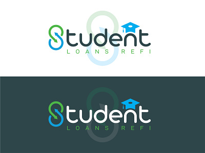 "Student Loan Refinancing" Logo creative educational logo finance logo flat icon lettering loans loans logo logo minimal refinancing slogo student student logo typography
