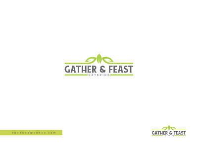 logo design for "Gather & Feast Catering" branding creative design logo minimal vector