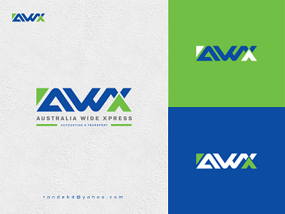 Logo for "AWX" branding creative flat lettering logo minimal new logo transport vector