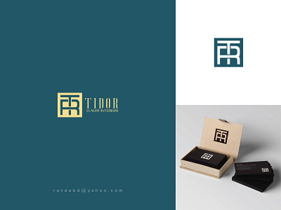 "TIDOR" logo design creative flat interior logo lettering logo logo 2020 luxury logo minimal new logo rt logo tr logo typography