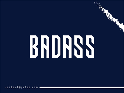 BADASS creative flat lettering logo minimal