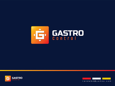 "GASTRO_Control" logo creative flat icon lettering logo minimal