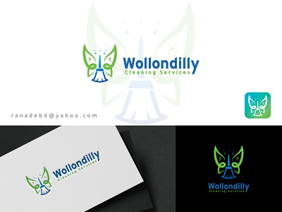 "Wollondilly cleaning services" logo 2021 logo cleaning cleaning service logo creative design flat lettering logo minimal new logo