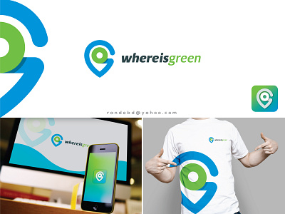 "whereisgreen" logo branding creative design flat lettering logo minimal new logo tracer logo web logo