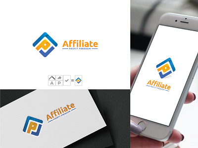 "Affiliate_Profit_Freedom" Logo affiliate logo creative flat logo marketing logo minimal