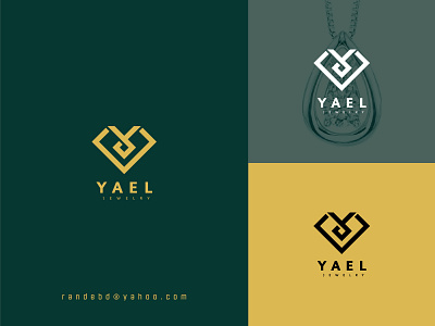 "yael_jewelry" logo creative flat jewelry logo lettering logo minimal yael jewelry yael logo