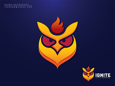 "IGNITE" logo branding creative flat icon lettering logo minimal