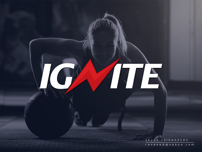 "ignite" logo branding creative design flat lettering logo minimal