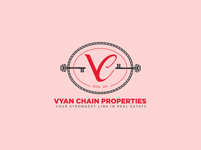 "VC Properties" Logo creative flat icon lettering logo minimal properties logo real estate real estate logo retro logo vc logo
