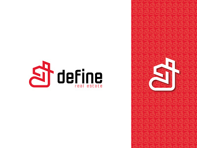 "define" logo creative d letter logo d logo flat icon logo minimal real estate real estate logo unique logo