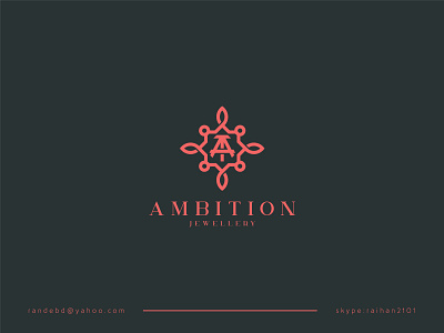 "AMBITION" logo elegant logo flat jewelry jewelry logo logo luxury logo minimal professional logo