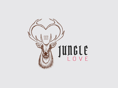 deer mark creative deer flat logo minimal