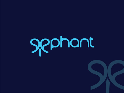 Elephant logo creative elephant elephant logo flat lettering logo minimal typographic logo typography
