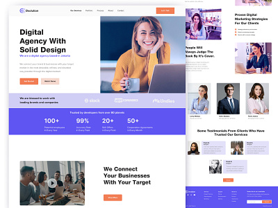 Digital Agency landing page landing page ui web agency web design