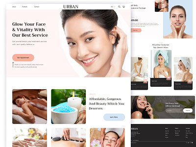 Beauty shop (spa) landing page landing page design sap landing ui web design