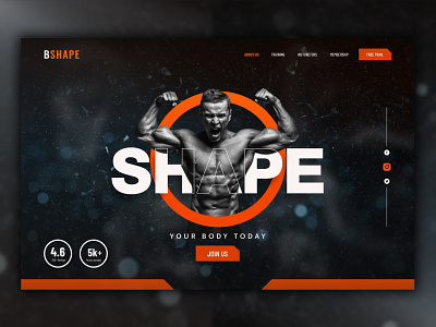 gym website header fitness website gym website header ui web design