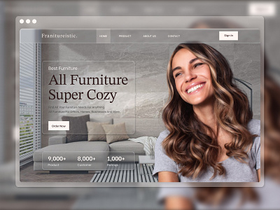 Furniture website header furniture header design ui web design web header