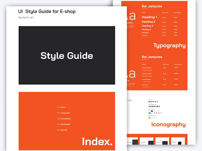 style guide for e-com landing page style guide ui