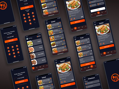 Restaurant app screen design app screen app ui checkout menu mobile app restaurant ui user flow