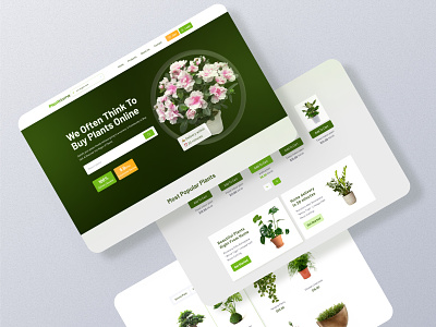 plant selling landing page green landing page landing page plant plant selling ui webdesing website