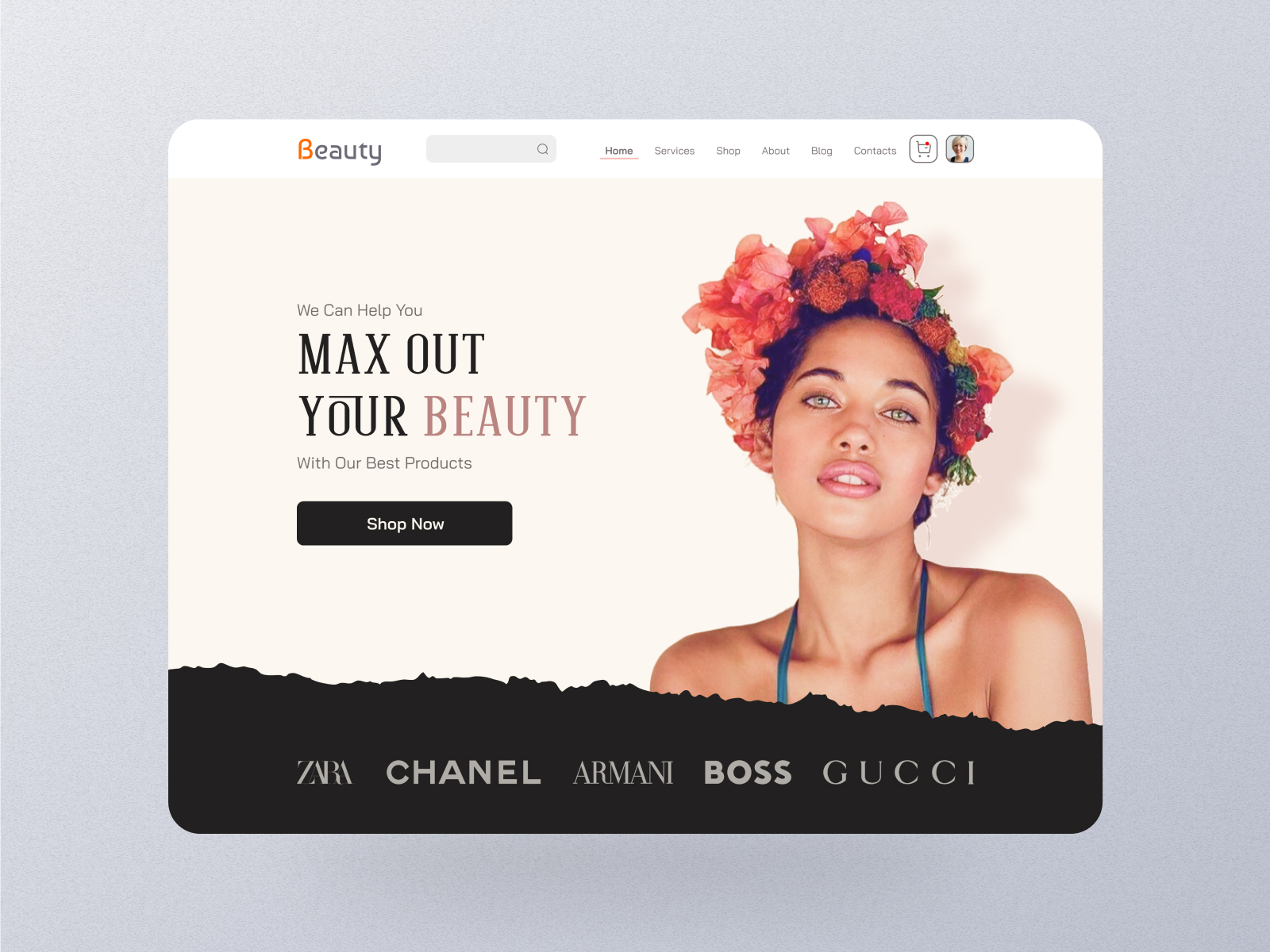 header design for women's products wabsite by Easin Ali on Dribbble