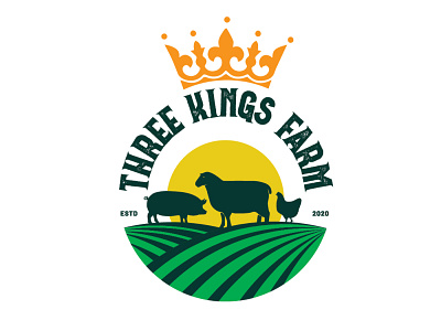 three kings farm1 01 branding design flat icon illustration illustrator logo minimal