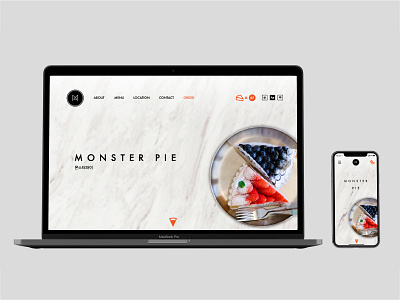 Daily UI #003 Landing Page for Monster Pie app daily daily 100 daily 100 challenge daily challange daily ui dailyui flat icon ios iphonex landing page landing page concept mobile monster pie pie ui web