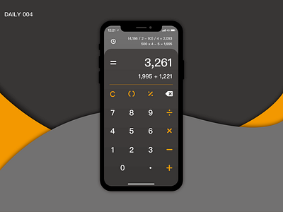 Daily UI #004 Calculator app calculator daily daily 100 daily 100 challenge daily challange daily ui dailyui design flat icon ios iphonex mobile ui