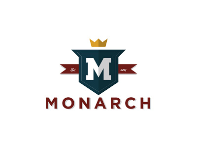 Dribbble Monarch logo matusic monarch shield
