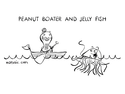 Peanut Boater and Jelly Fish books cartoon children comic digital doodle illustration ink kid