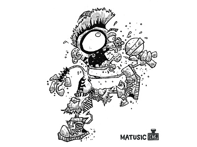 Punk draw illustration ink matusic punk