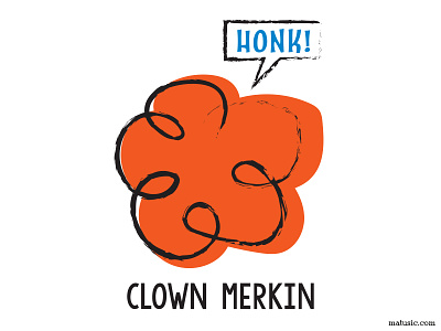 Clown Merkin cartoon doodle draw illustration weird