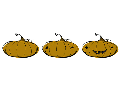 Step x Step draw halloween illustration jack o lantern pumpkin