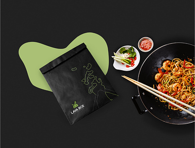 Lava Box branding cafe chinese design food logo noodles packaging restaurant