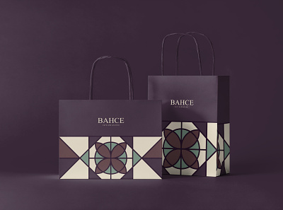 Bahce Cafe bag branding cafe design logo packaging stationery