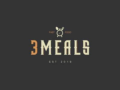 3 Meals design fast food logo