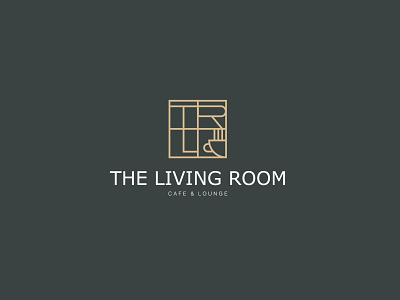 The Living Room cafe and lounge branding cafe design logo lounge