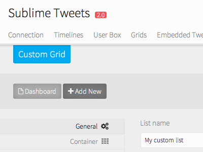 Sublime Tweets 2.0 design layout plugin tweets twitter ui widget wordpress wp