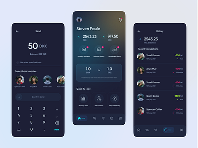 Wallet App Exploration balance clean fintech minimal minimalist modern ui ux wallet wallet app