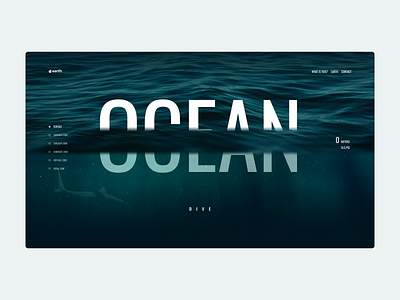 Ocean exploration website. clean creative design minimal minimalist modern photography ui ux web website