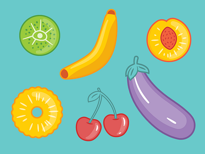 Iliac Fruit fruit illustration illustrator pattern