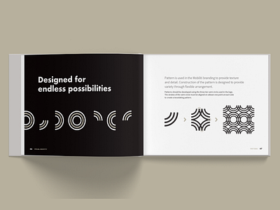 Mobiliti Brandbook automotive black brandbook branding circles layout pattern typography white