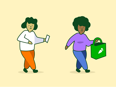 Modular Characters character grocery illustration instacart parts shopper system