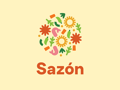 Sazón Latin ERG logo branding caldo illustrator latin heritage latinos latinx logo pattern sazón spice stew