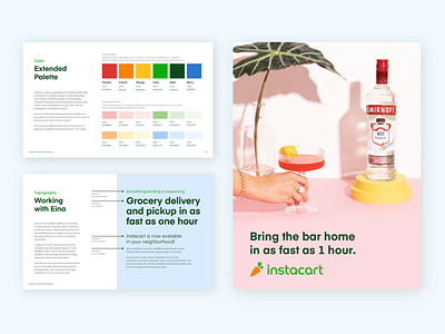 Visual Identity Guidelines brand branding color color palette grocery illustrator instacart photography typography visual identity