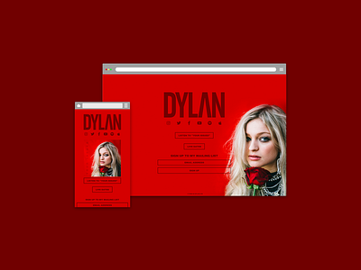 Official website - DYLAN (Singer/Songwriter) artist css html instagram landing page new website official website singer songwriter ui ux web design web developer web development website